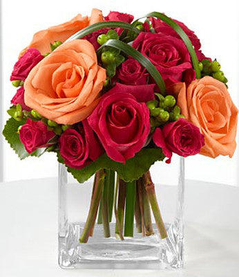 Simply Cheerful Mixed Rose Bouquet