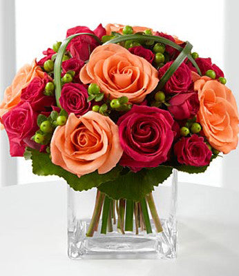 Simply Cheerful Mixed Rose Bouquet